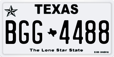 TX license plate BGG4488