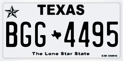 TX license plate BGG4495