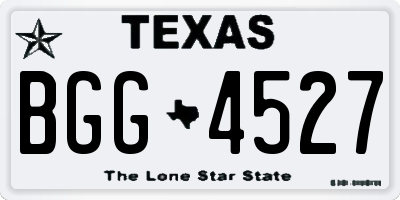 TX license plate BGG4527