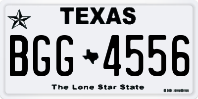 TX license plate BGG4556