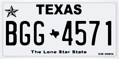 TX license plate BGG4571