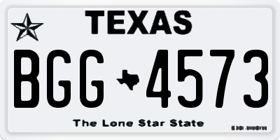 TX license plate BGG4573