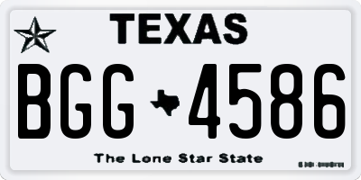 TX license plate BGG4586