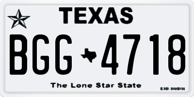 TX license plate BGG4718