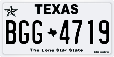 TX license plate BGG4719