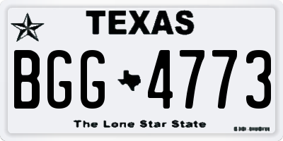TX license plate BGG4773