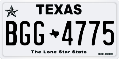 TX license plate BGG4775