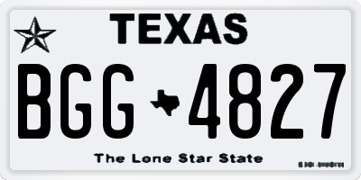 TX license plate BGG4827