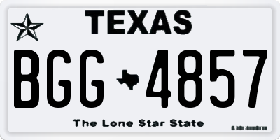 TX license plate BGG4857