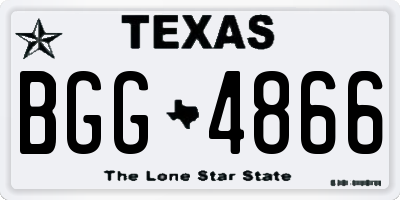 TX license plate BGG4866