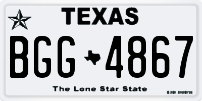 TX license plate BGG4867