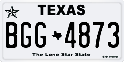 TX license plate BGG4873