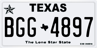 TX license plate BGG4897