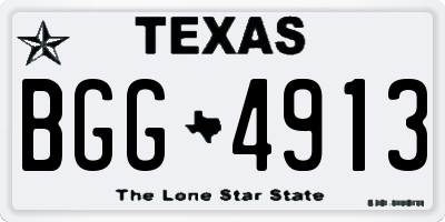 TX license plate BGG4913