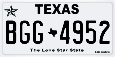 TX license plate BGG4952