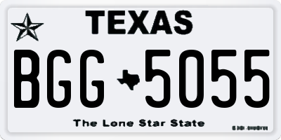 TX license plate BGG5055