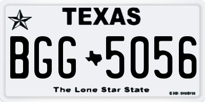 TX license plate BGG5056