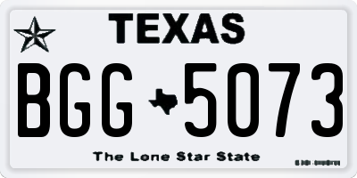 TX license plate BGG5073