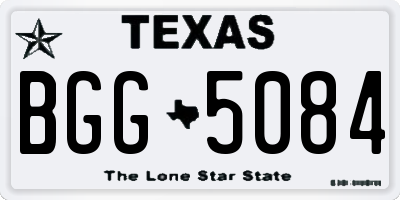 TX license plate BGG5084