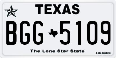 TX license plate BGG5109
