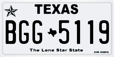 TX license plate BGG5119