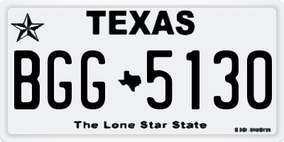 TX license plate BGG5130