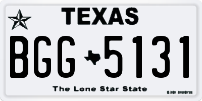 TX license plate BGG5131