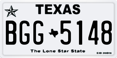 TX license plate BGG5148