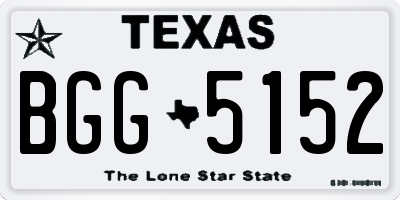 TX license plate BGG5152