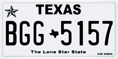 TX license plate BGG5157