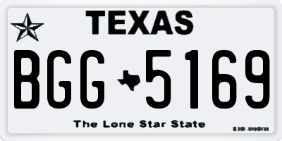 TX license plate BGG5169