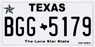 TX license plate BGG5179