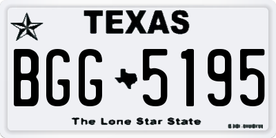 TX license plate BGG5195