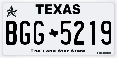 TX license plate BGG5219