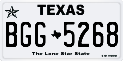 TX license plate BGG5268