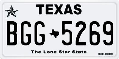 TX license plate BGG5269