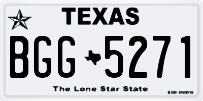 TX license plate BGG5271