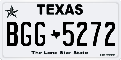 TX license plate BGG5272