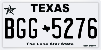 TX license plate BGG5276