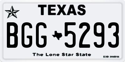 TX license plate BGG5293