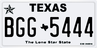 TX license plate BGG5444