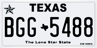 TX license plate BGG5488