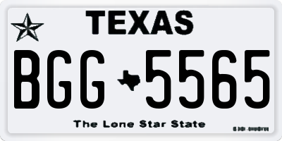 TX license plate BGG5565