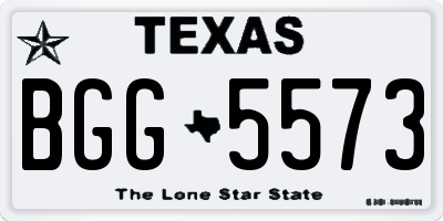 TX license plate BGG5573