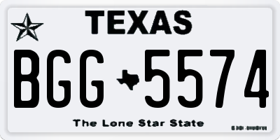 TX license plate BGG5574