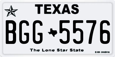 TX license plate BGG5576