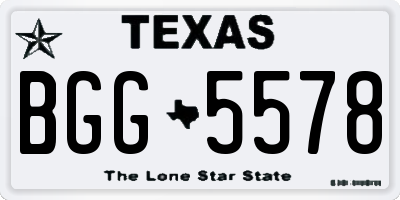 TX license plate BGG5578