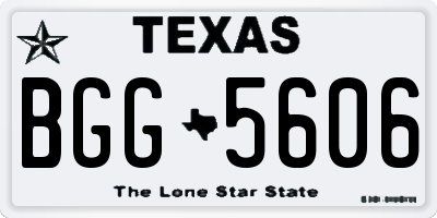 TX license plate BGG5606