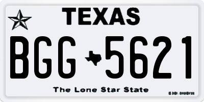 TX license plate BGG5621