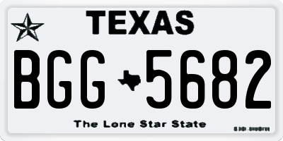 TX license plate BGG5682